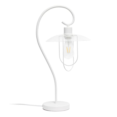 Lalia Home Lalia Home Modern Metal Scroll Table Lamp, White LHT-4000-WH